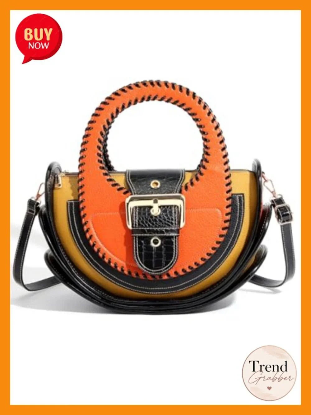 Faux Leather Crossbody Bag with Matching Wallet - Large Capacity